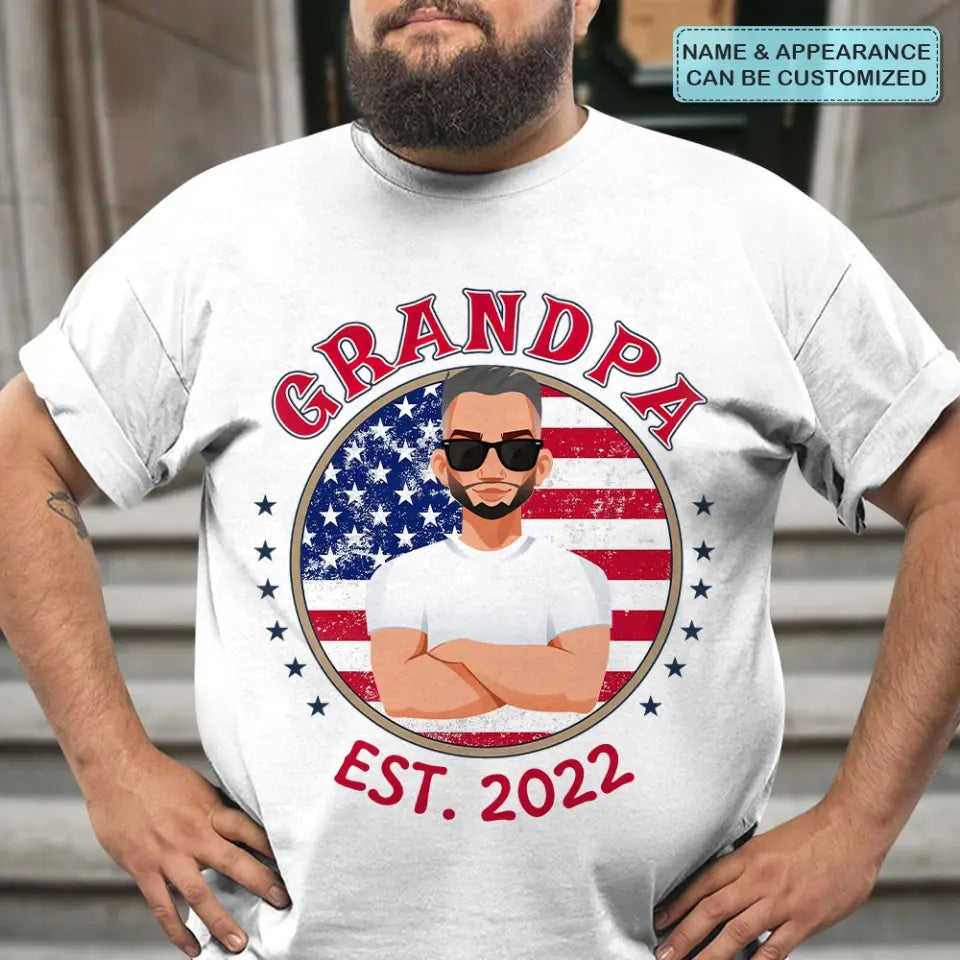 Personalized Custom T-shirt - 4th Of July, Fathers Day, Birthday Gift For Dad, Grandpa - Cool Dad Shirt