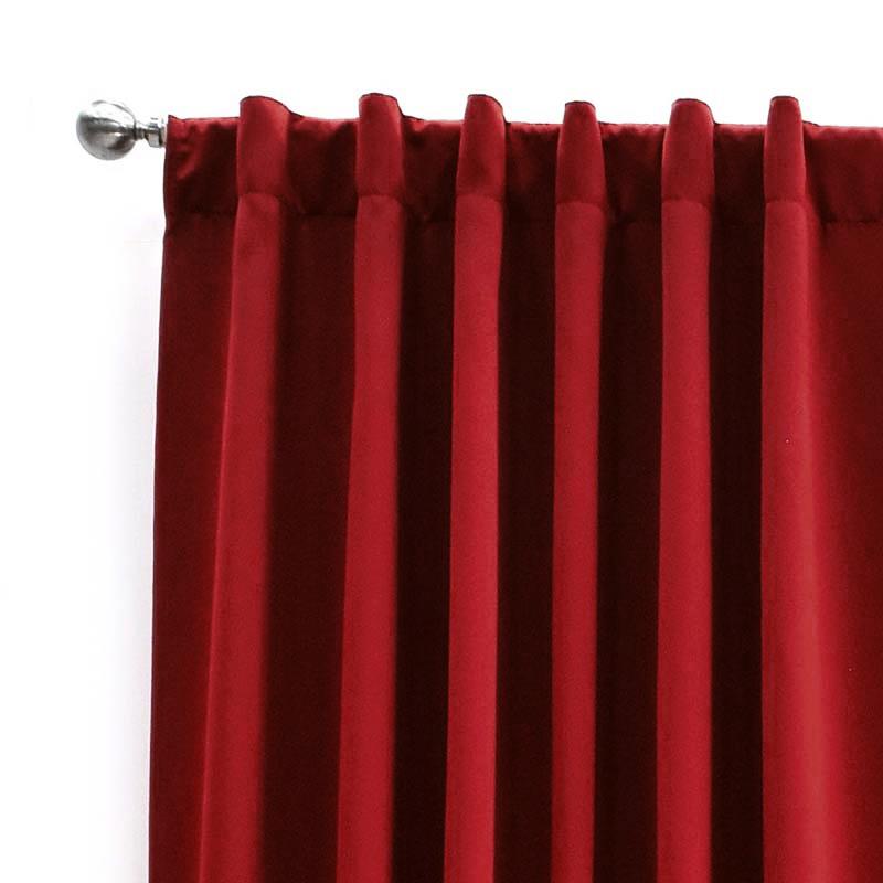 CATANIA RED BLACKOUT CURTAINS WINDOWS PANELS LONG 2 PCS