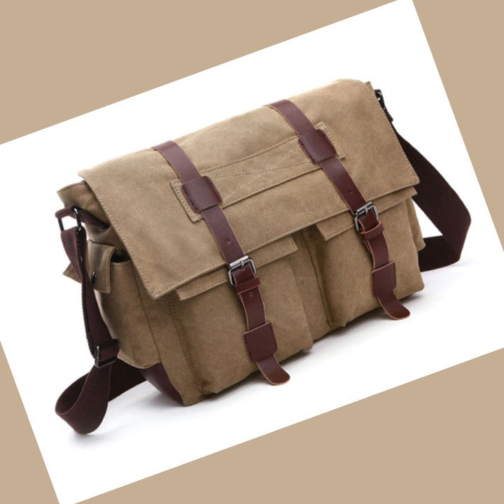 Stylish Large Capacity Canvas Messenger Bag for Travel