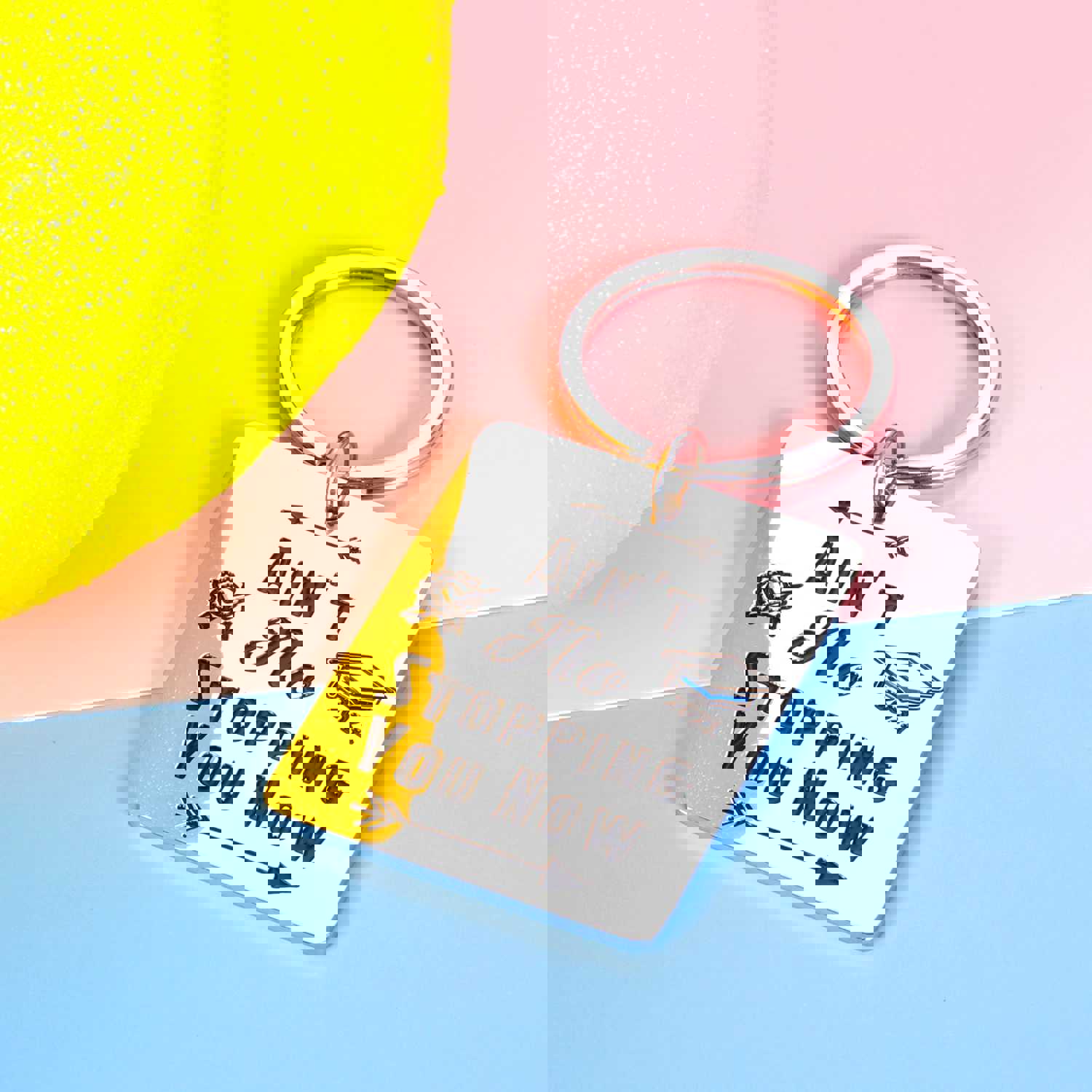 Inspirational 2021 Graduation Keychain for Women and Men