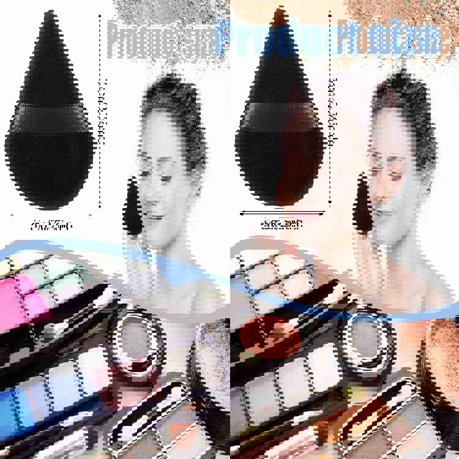 6 Pieces Soft Triangle Powder Puff for Makeup - Velour Cosmetic Sponge for Contouring and Under Eyes