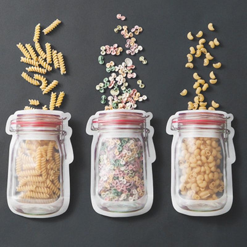 Transparent Food Storage Bags Set - Plastic Storage Accessories