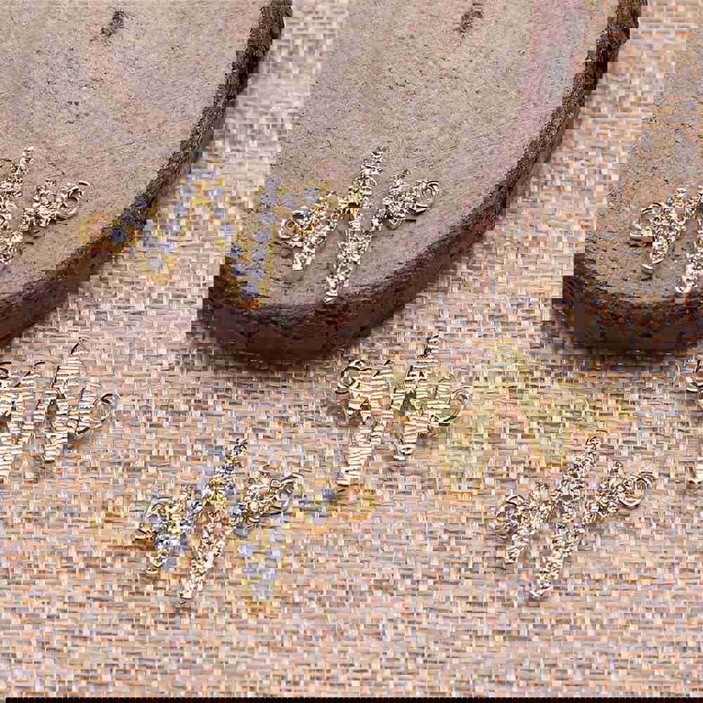 WYSIWYG 10pcs 23x12mm ECG Connector Charms Gold Color for DIY Jewelry Making