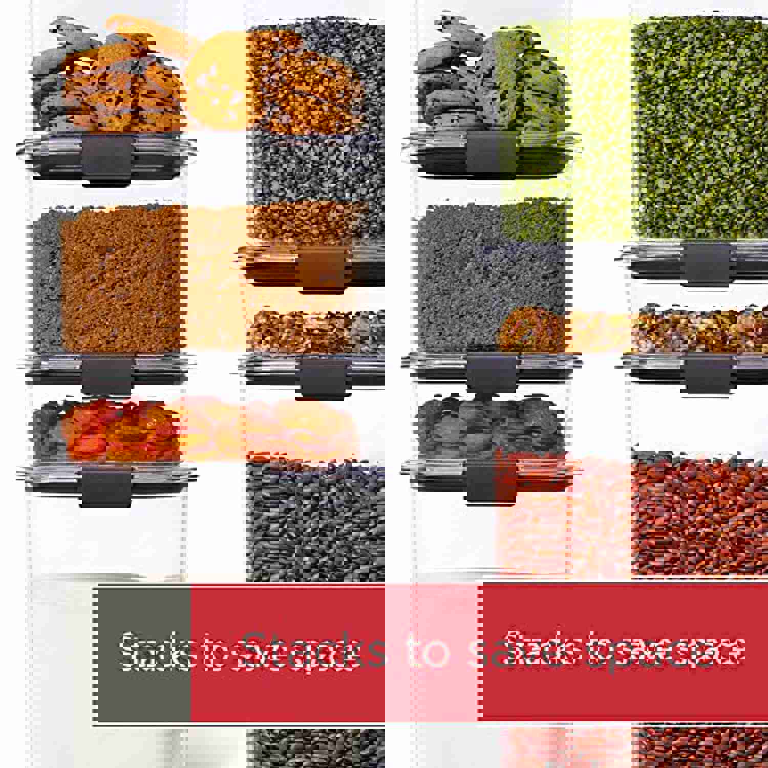 King Supply Brilliance Pantry Organization & Food Storage Containers with Airtight Lids, Set of 10 (20 Pieces Total)