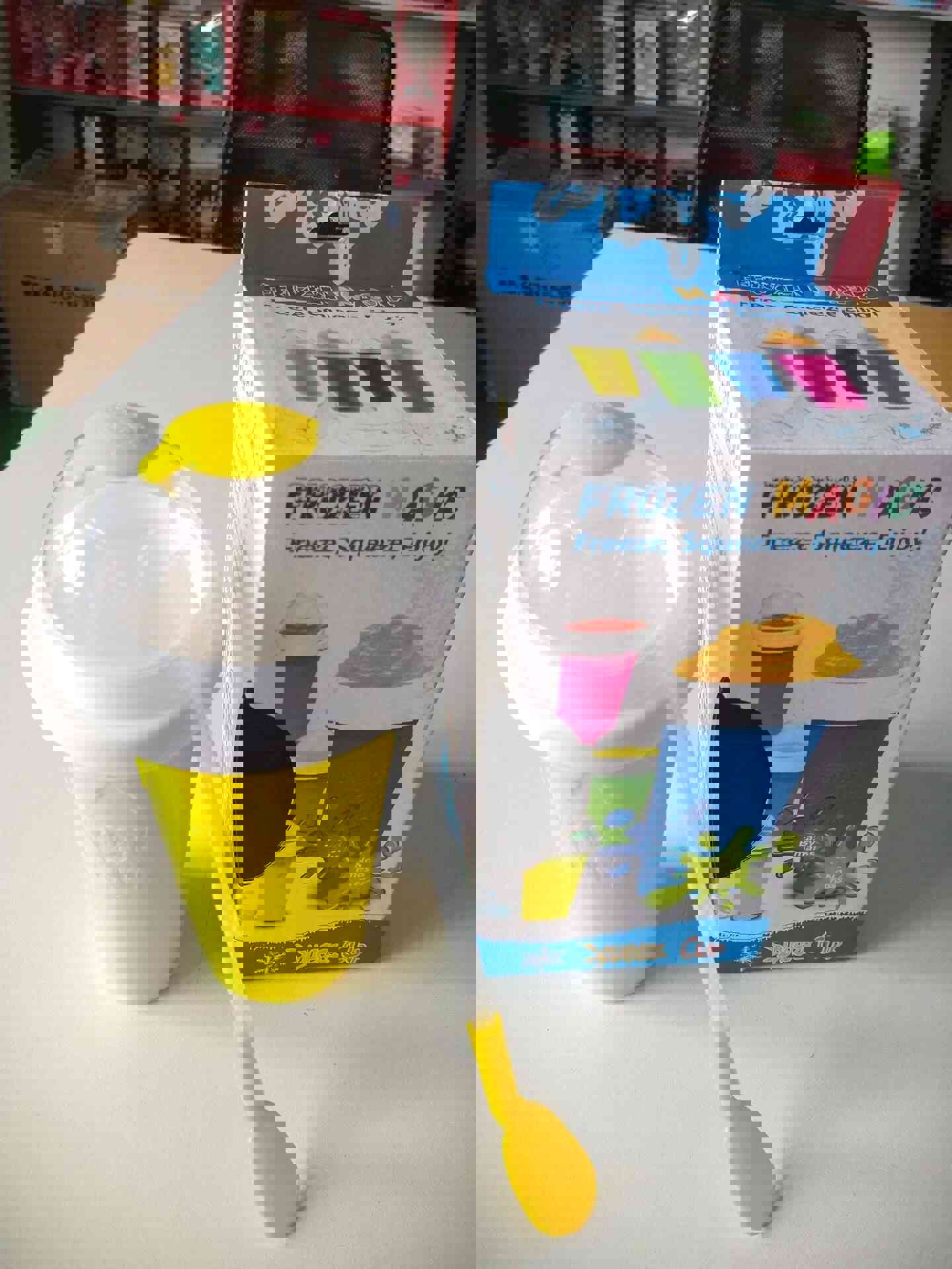 Frozen Slushy Cup Smoothie Maker with Lids and Straws - Quick & Easy Icy Treats at Home