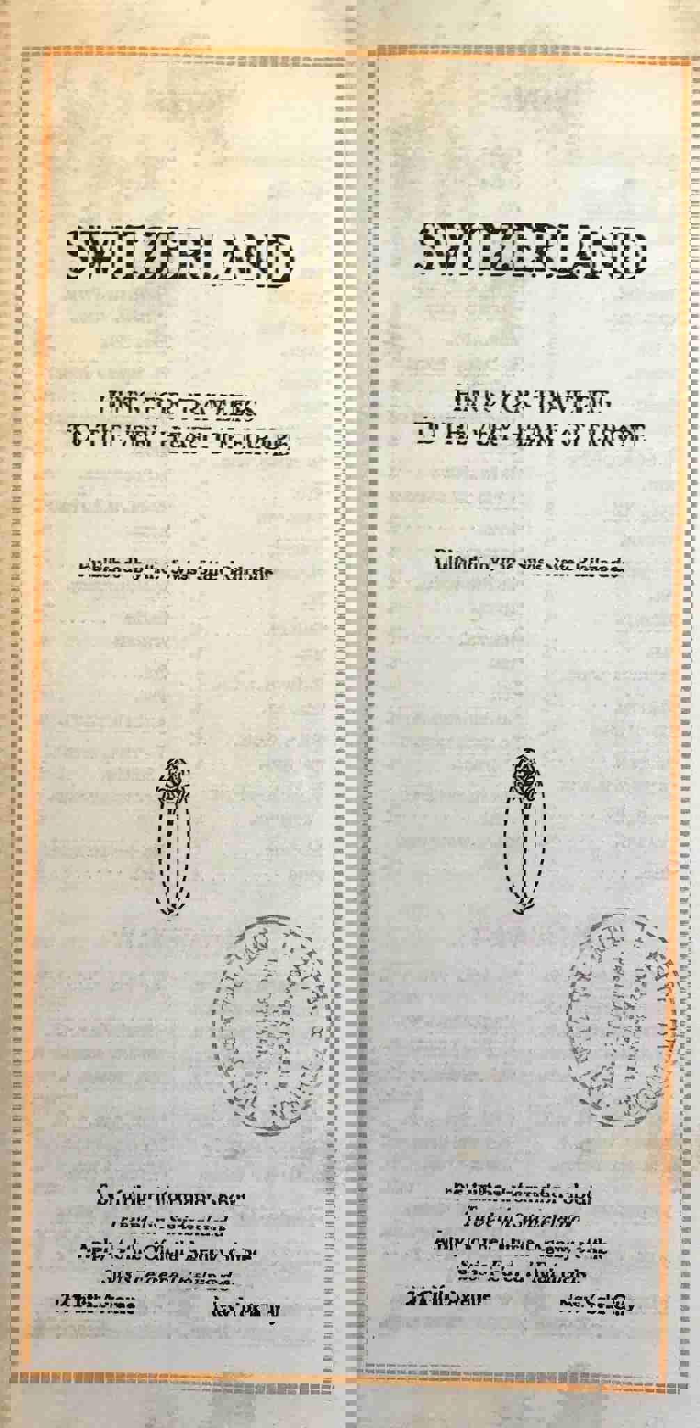 Switzerland Hints for Travelers c. 1930s Illustrated Photo Guide Book