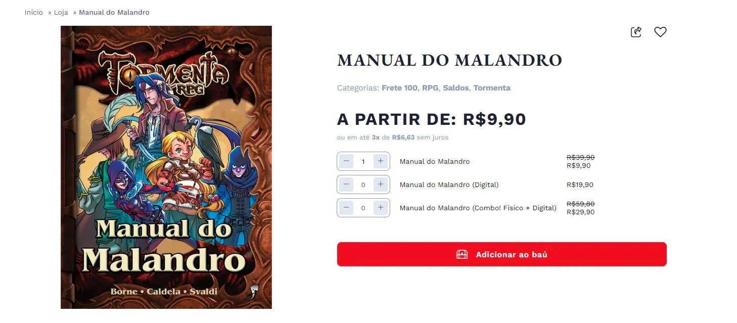 Personal Shopper Kit - Tormenta20 Edition (5 Items) - Buy from Brazil (DDP)