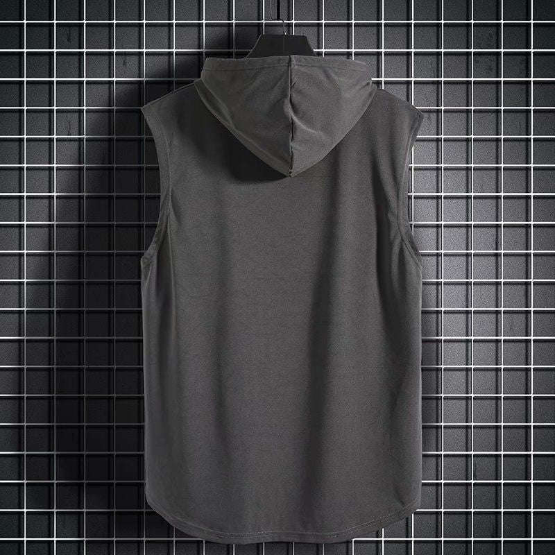 Men's Sleeveless Hoodie Sweatshirt - Hip-Hop Style Slim Fit