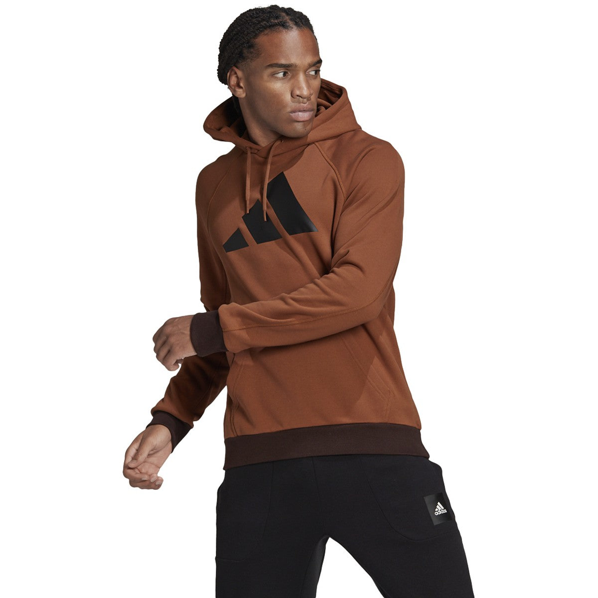 adidas Men's Badge of Sport Hoodie GL5685 Wild Brown