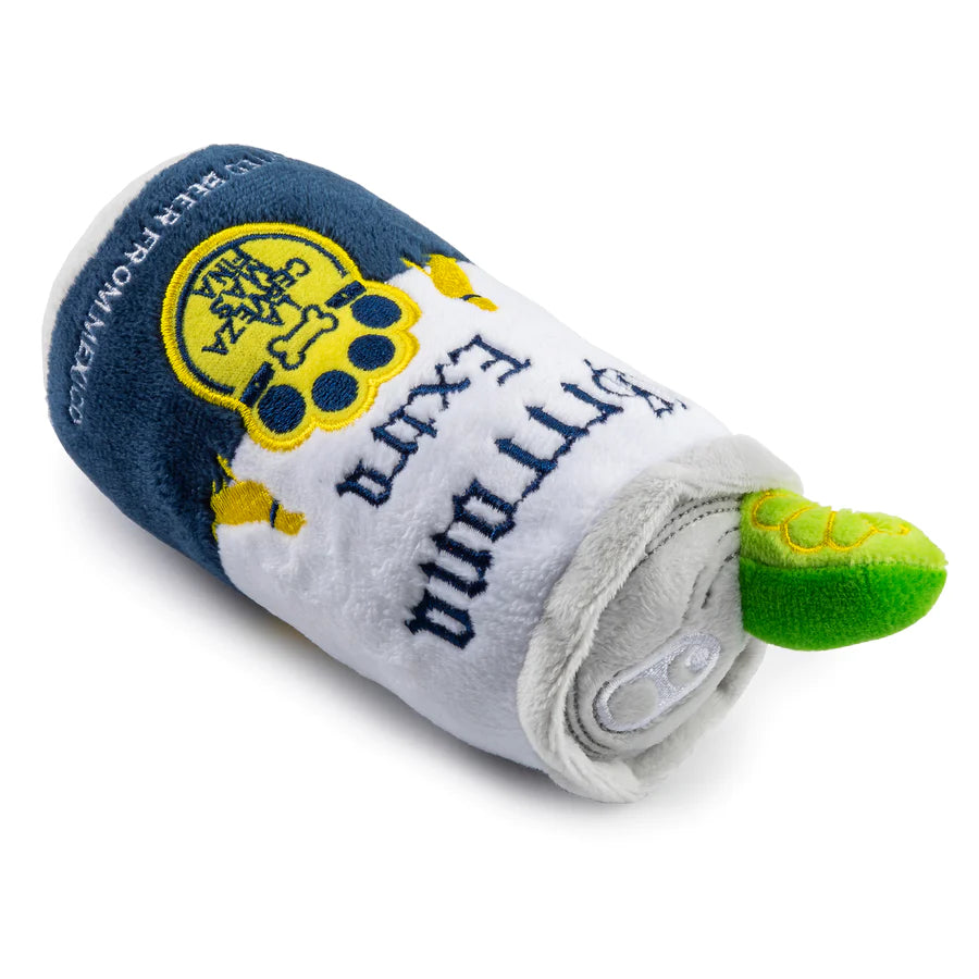 Grrrona Can Dog Toy - Squeaky Plush Beer Can Toy for Dogs
