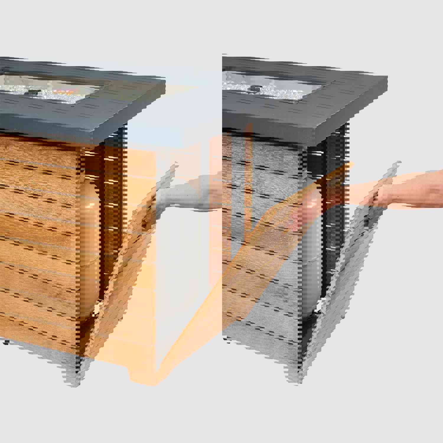 Darien Rectangular Gas Fire Pit Table