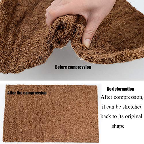 Hamiledyi Natural Coconut Fiber Reptile Carpet Mat - 2 Sheets for Terrarium Liner, Pet Bedding