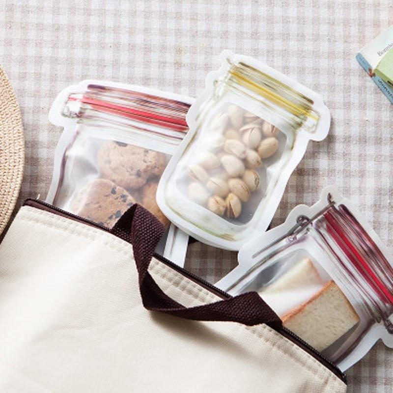 Transparent Food Storage Bags Set - Plastic Storage Accessories
