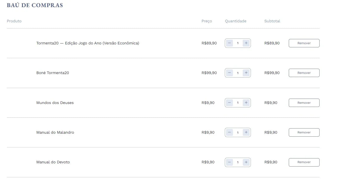 Personal Shopper Kit - Tormenta20 Edition (5 Items) - Buy from Brazil (DDP)