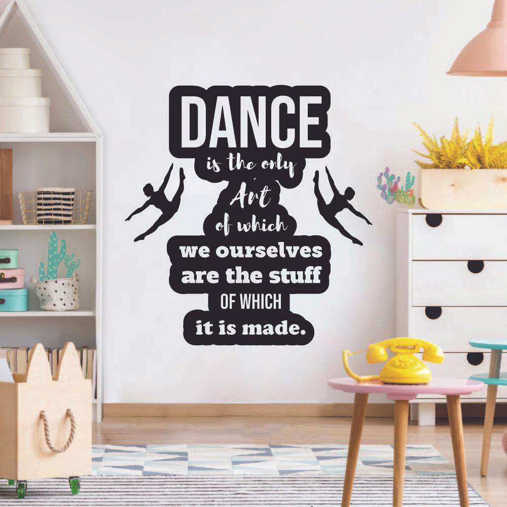 Ballerina Vinyl Wall Sticker - Dance Art Ballet Motivation Quote Decal