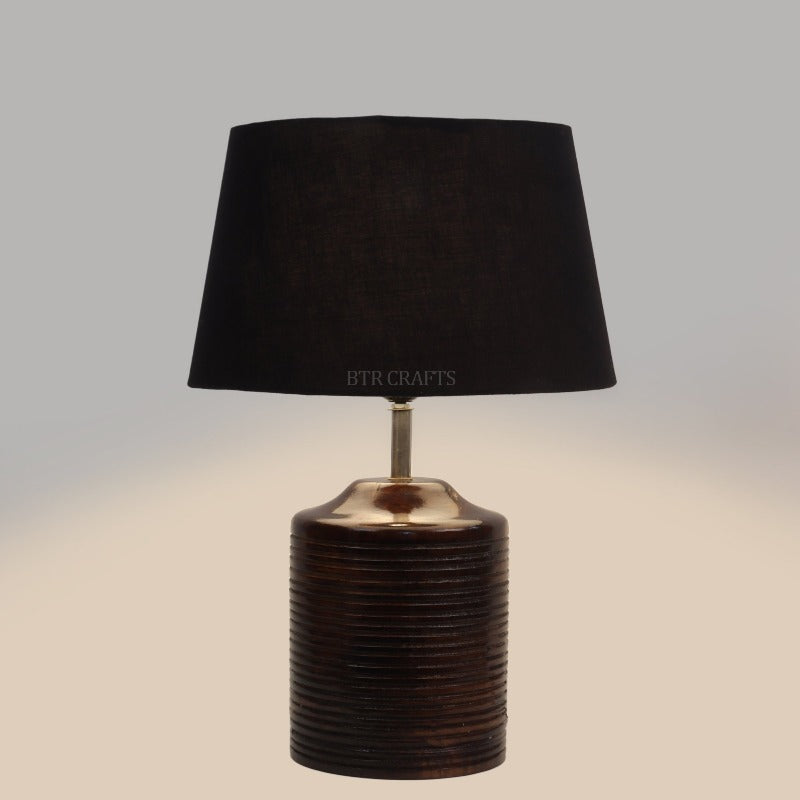 BTR CRAFTS Heavy Wooden Table Lamp (Bulb not Included)