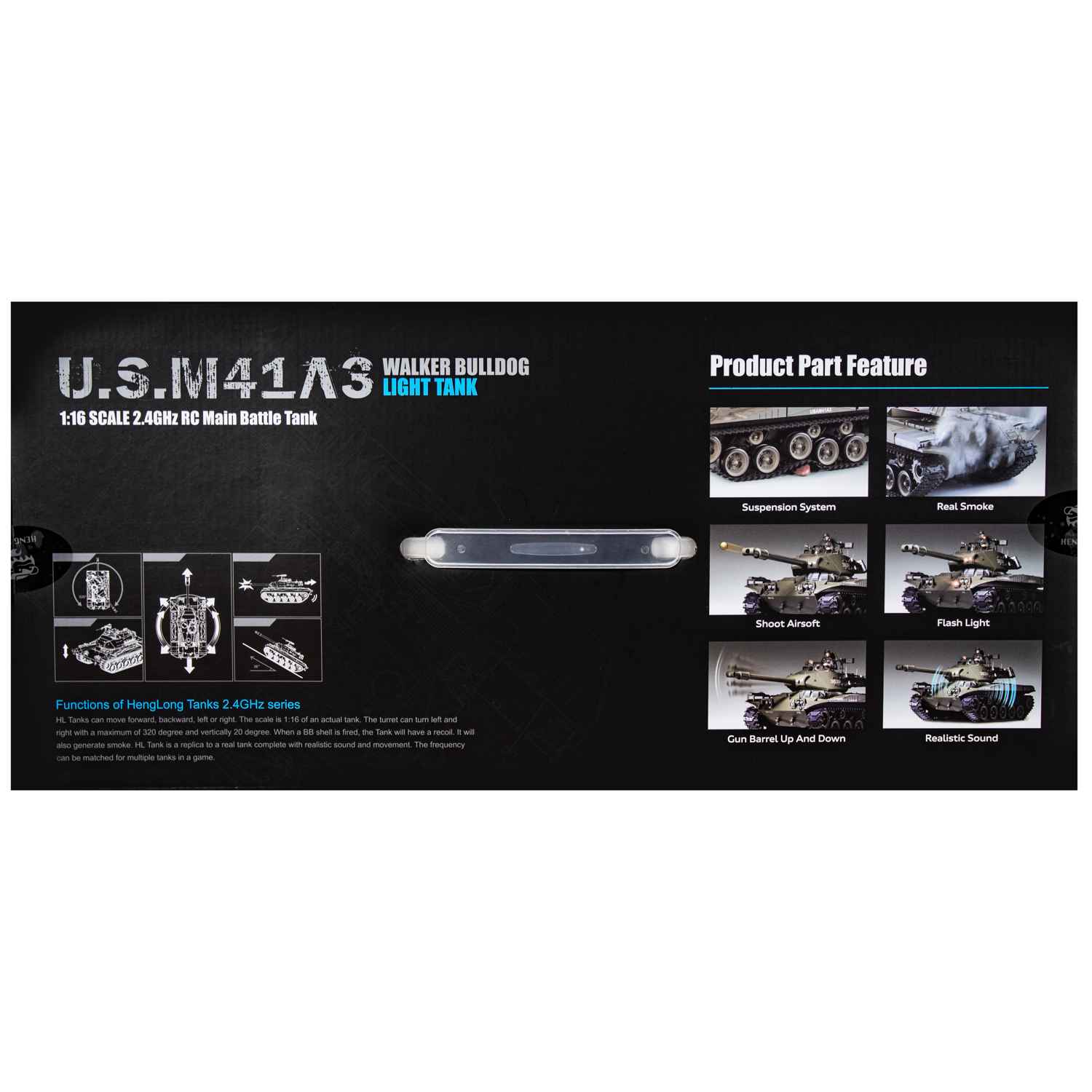 Heng Long M41A3 Walker Bulldog Professional Edition RC Tank with 7.0 Electronics BB/IR System