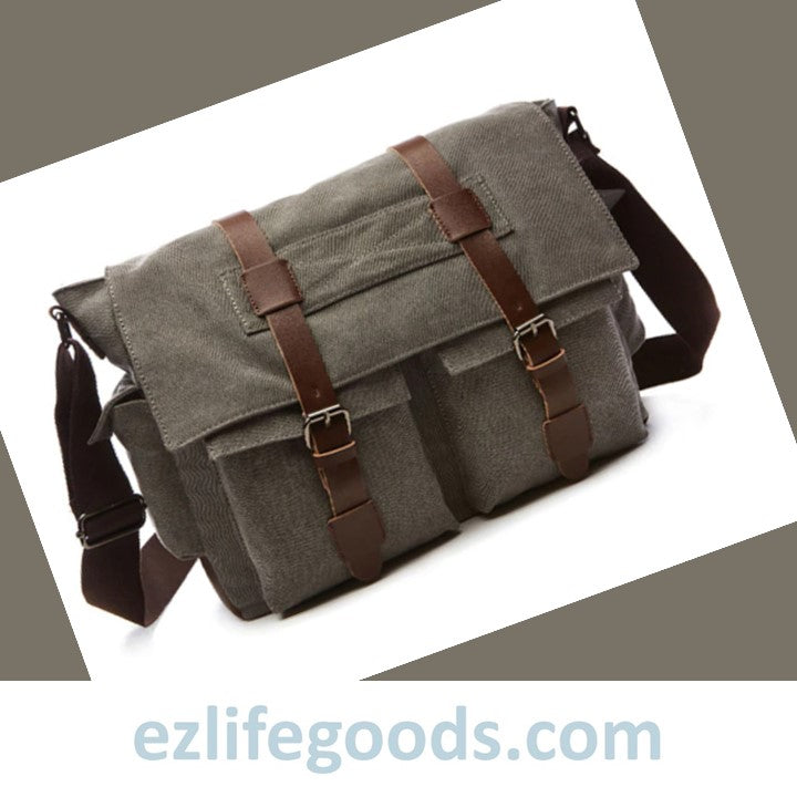 Stylish Large Capacity Canvas Messenger Bag for Travel