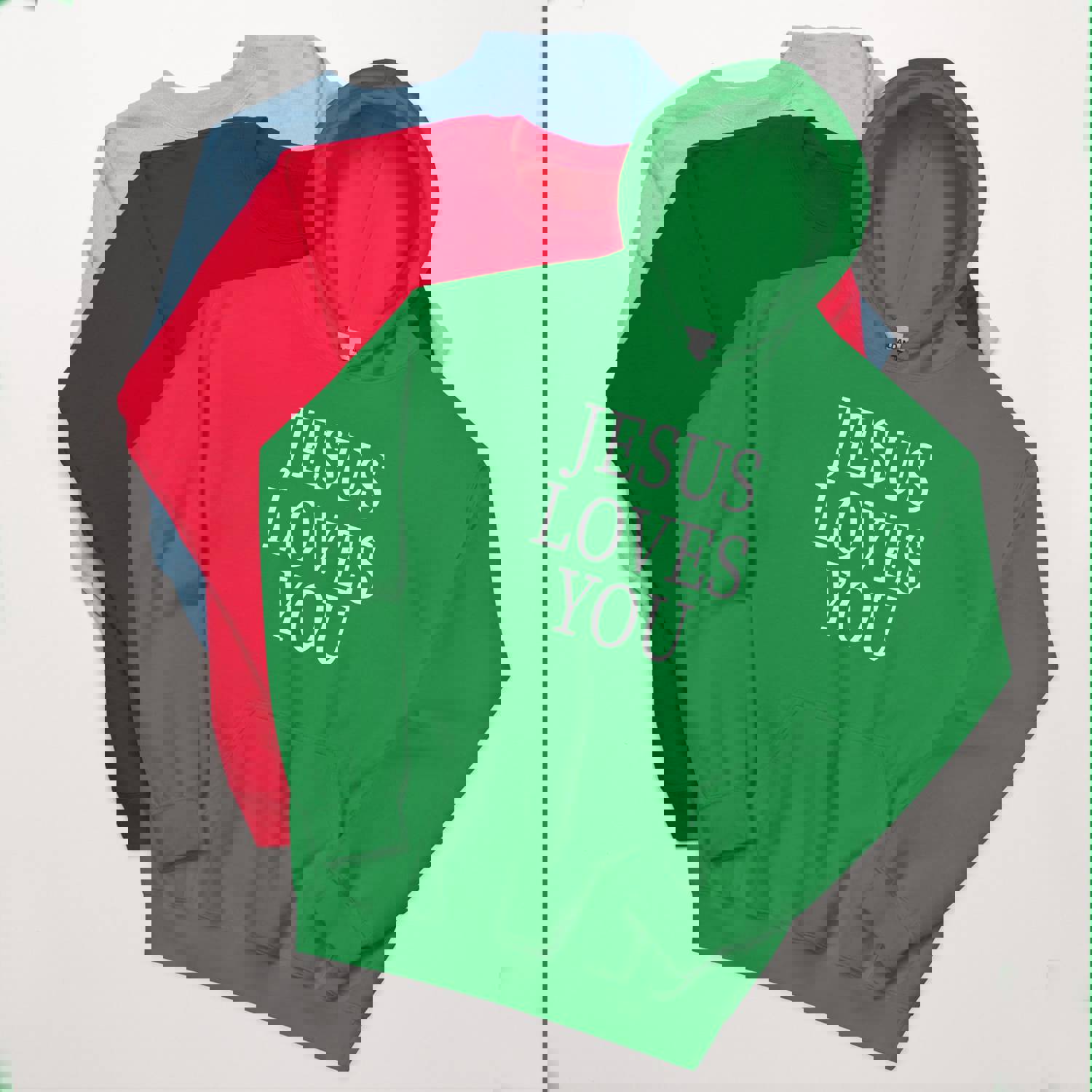 F&H Christian Jesus Loves You Unisex Hoodie