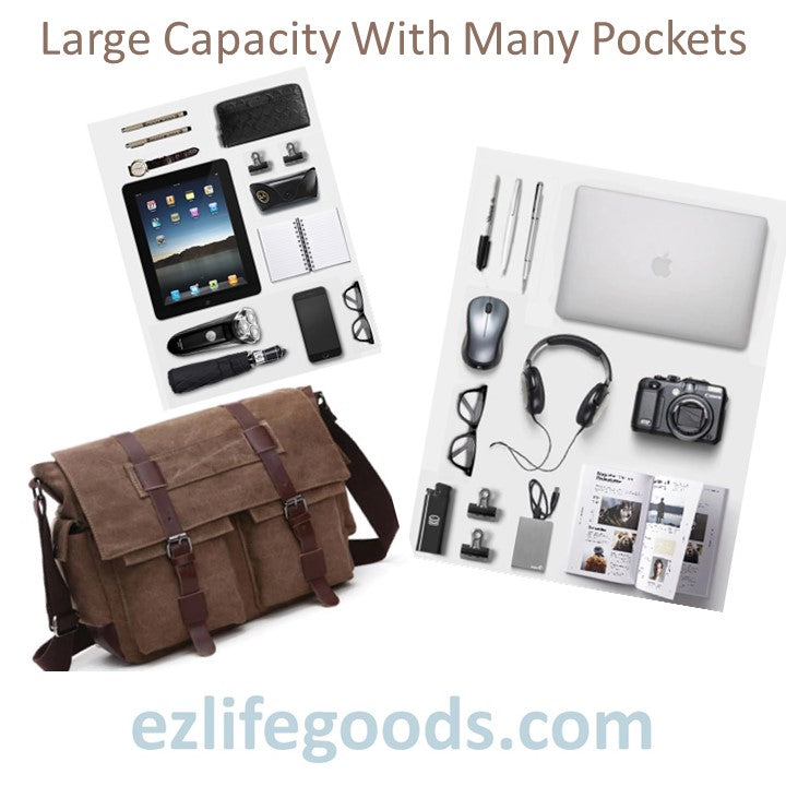 Stylish Large Capacity Canvas Messenger Bag for Travel