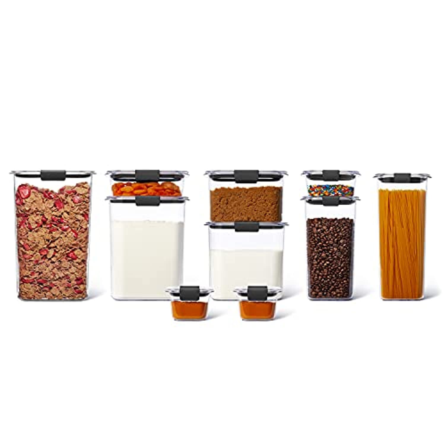 King Supply Brilliance Pantry Organization & Food Storage Containers with Airtight Lids, Set of 10 (20 Pieces Total)