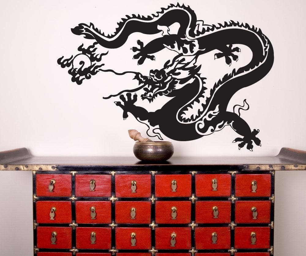 Vinyl Wall Decal Sticker Chinese New Year Dragon #1276 - Removable & Easy to Apply