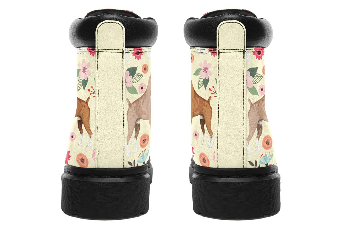 Boxer Floral Classic Vibe Boots - Custom Printed Vegan Boots