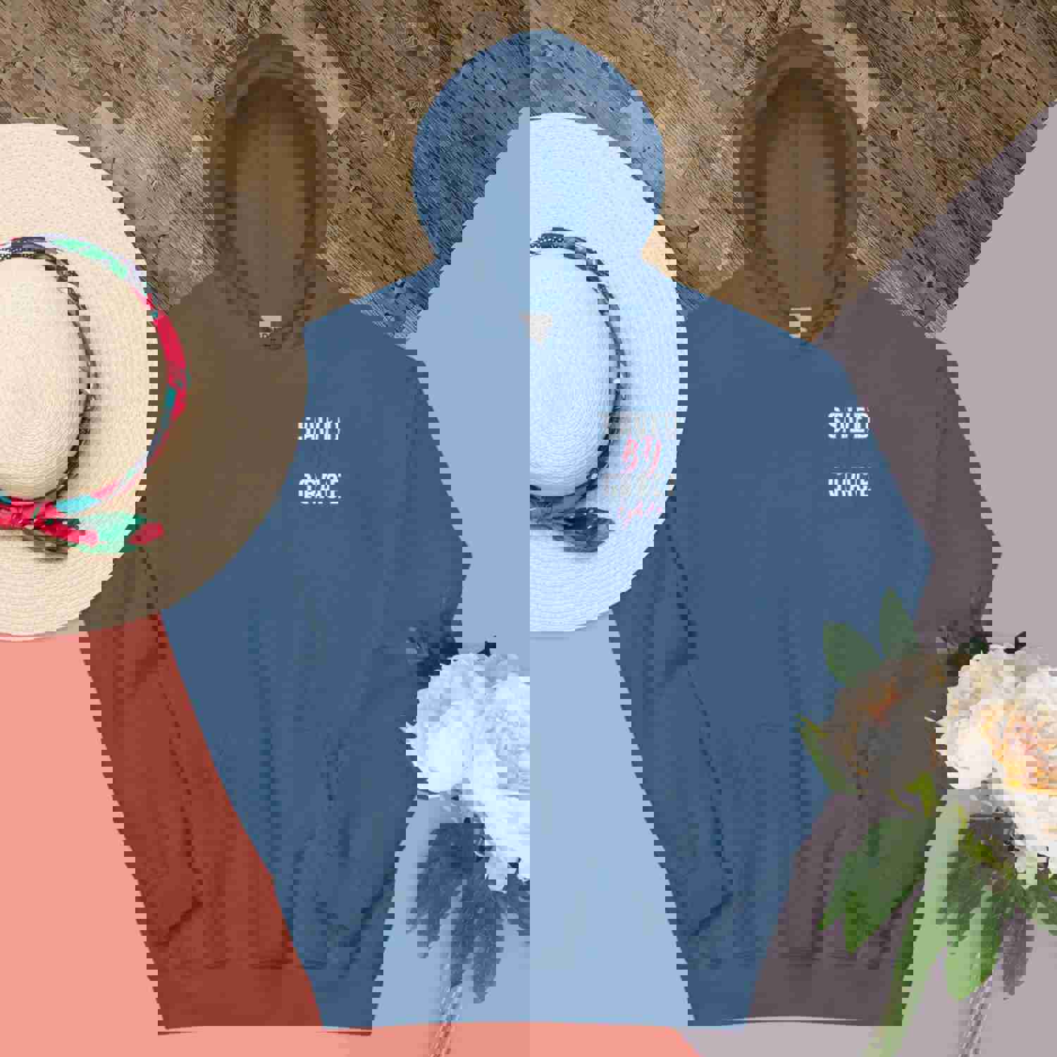 Christian Saved by Grace Two Sided Hoodie