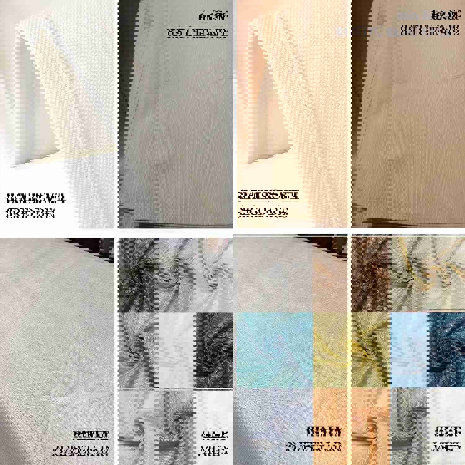 Beige Seamless Rectangular Tablecloth with Slubby Texture, Wrinkle Resistant Faux Linen Tablecloth 90x156