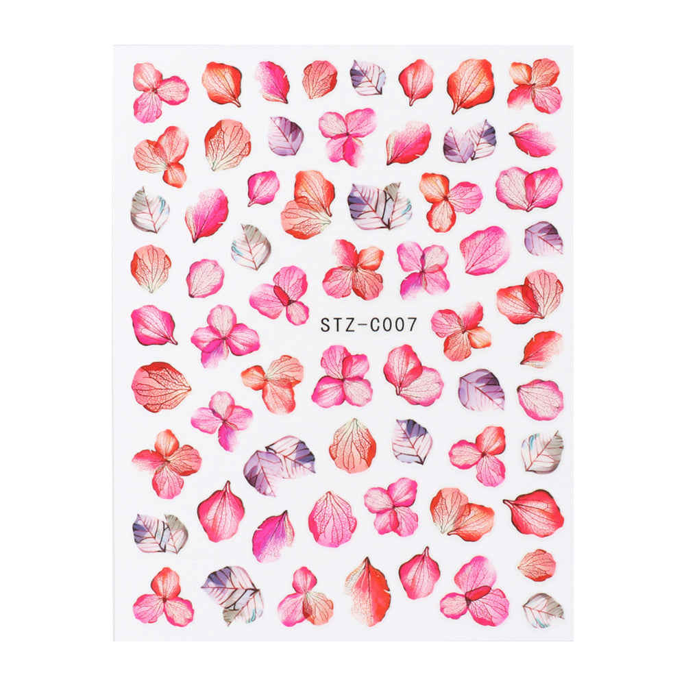 3D Nail Sticker Decals - Flower Rose Butterfly Design for UV Nails