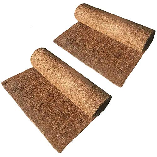 Hamiledyi Natural Coconut Fiber Reptile Carpet Mat - 2 Sheets for Terrarium Liner, Pet Bedding
