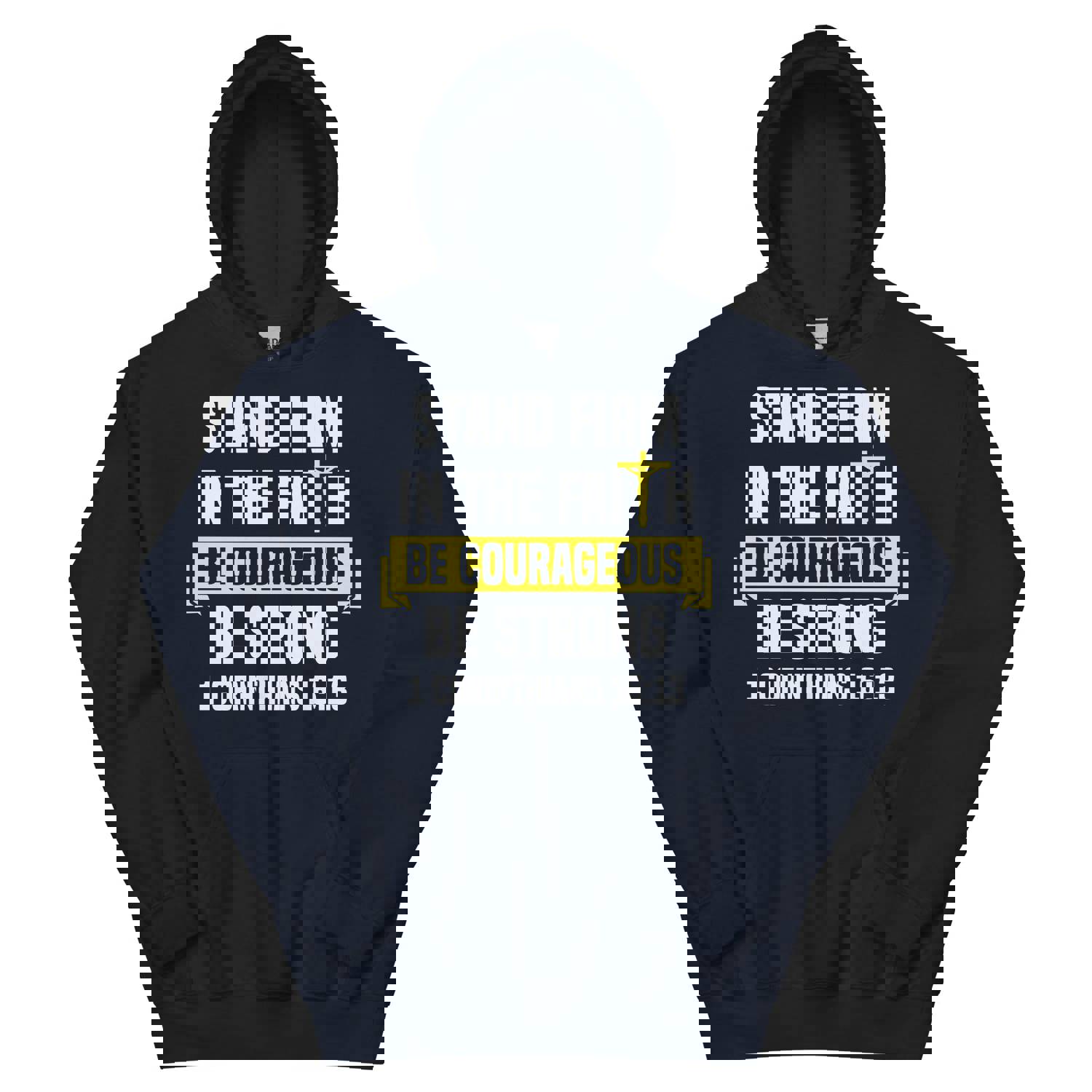 F&H Christian Stand Firm In The Faith Mens Hoodie