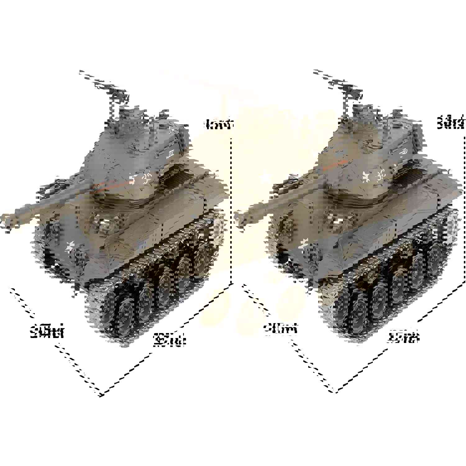 Heng Long M41A3 Walker Bulldog Professional Edition RC Tank with 7.0 Electronics BB/IR System