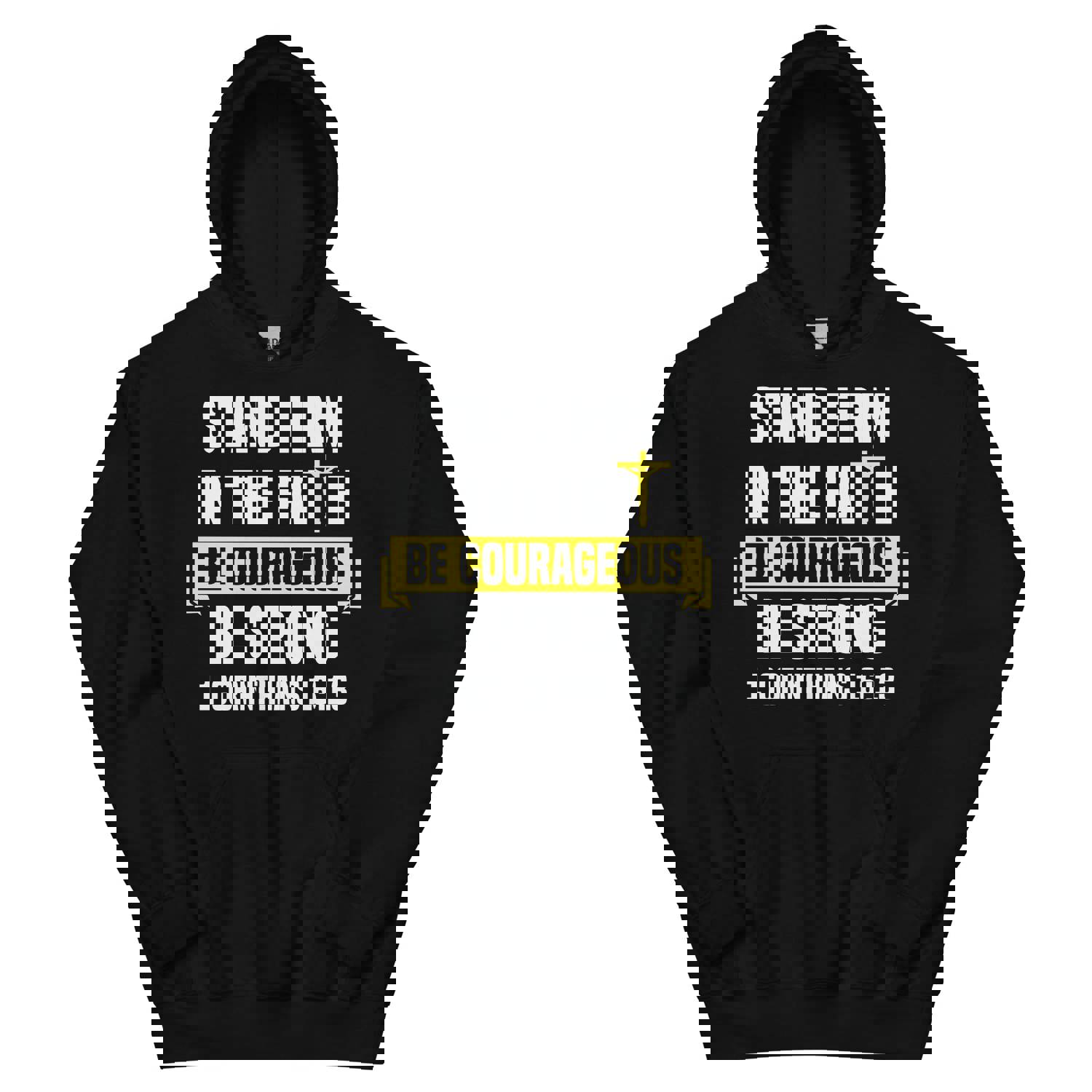 F&H Christian Stand Firm In The Faith Mens Hoodie