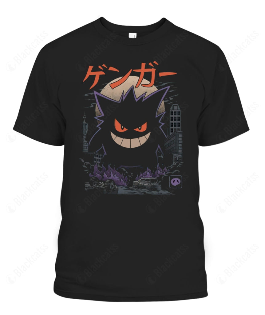 PKM Gengar Ghost Kaiju Custom Graphic T-Shirt