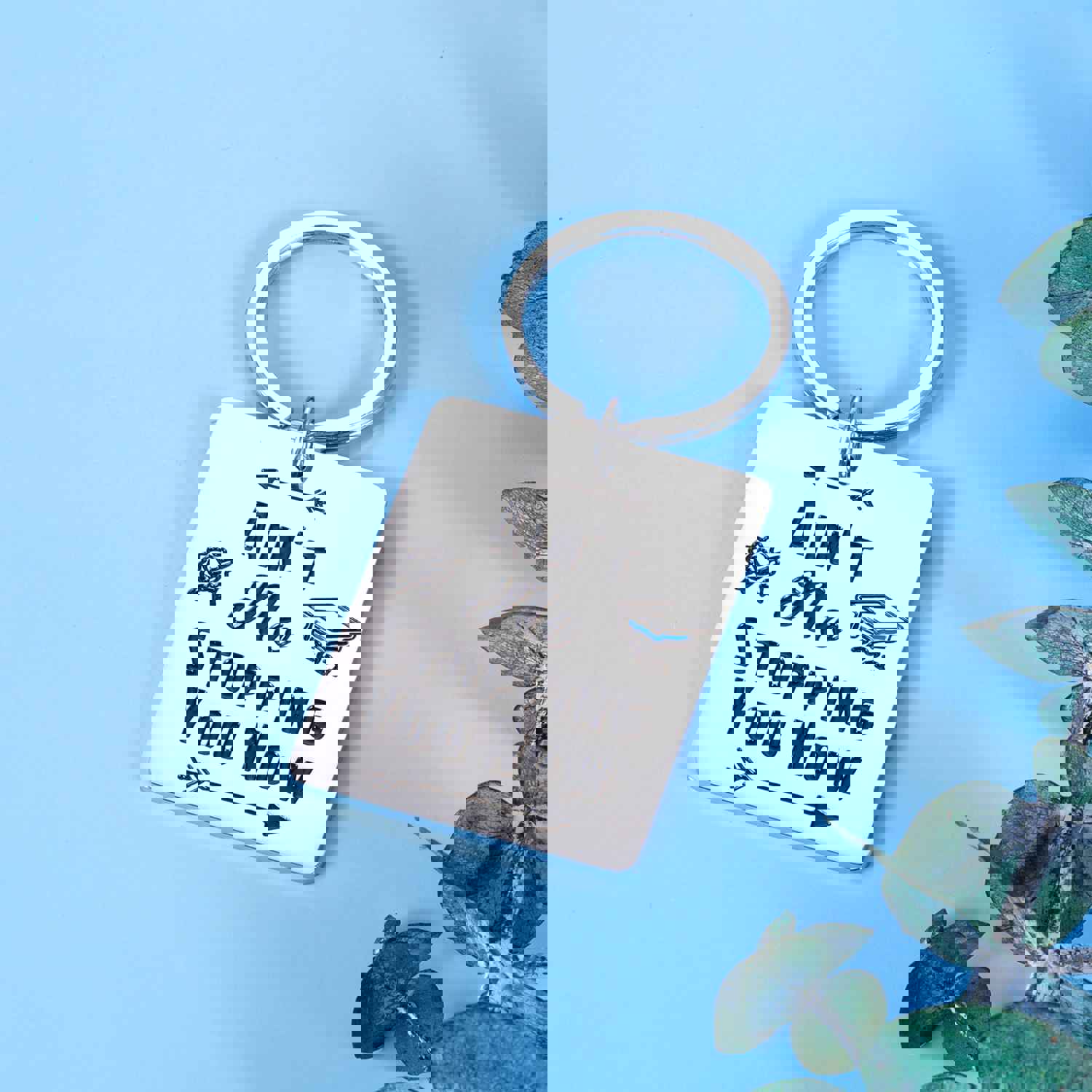 Inspirational 2021 Graduation Keychain for Women and Men