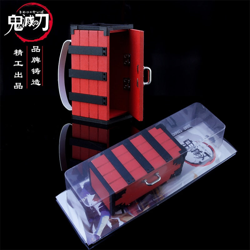 Anime Demon Slayer Kamado Tanjirou Cosplay Backpack Wooden Box