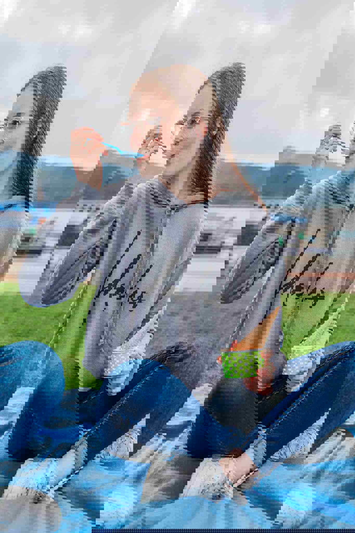 Fancy Gray Idaho Hoodie Crop Top