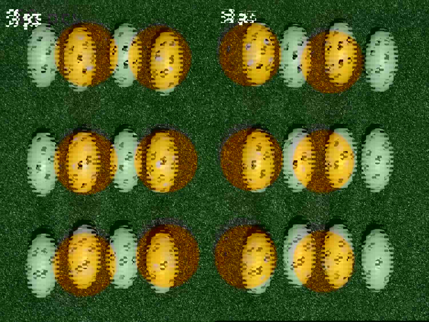 A99 Golf Pack of 36/50/100 Practice Training Balls for Driving Range & Indoor/Outdoor Use