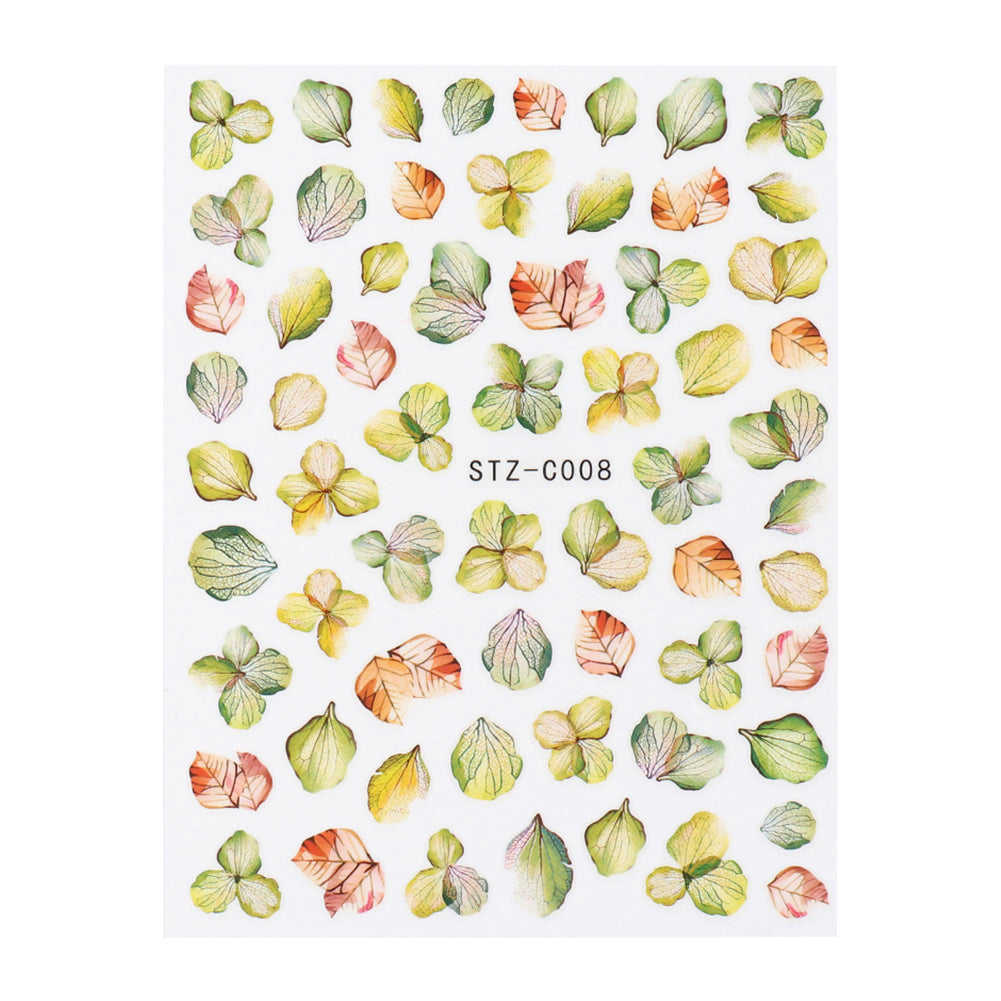 3D Nail Sticker Decals - Flower Rose Butterfly Design for UV Nails