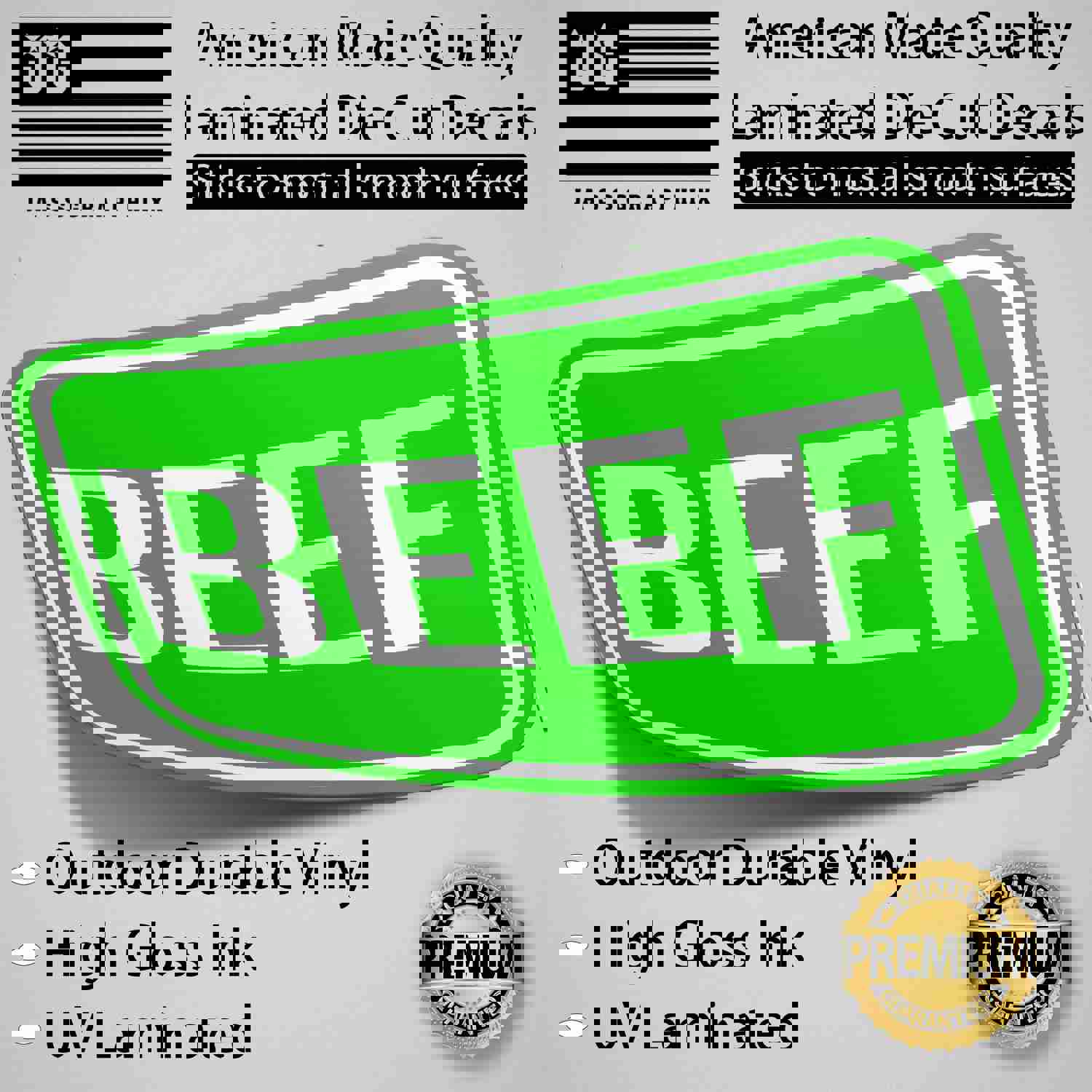 Beef Decal Pack of 4 Stickers - High Performance Vinyl for Farming Enthusiasts