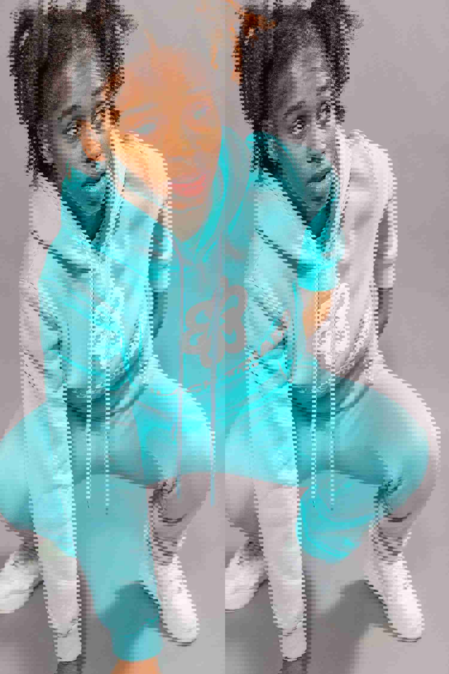 Caribbean Blue Women's BTC Gleam Hoodie Set