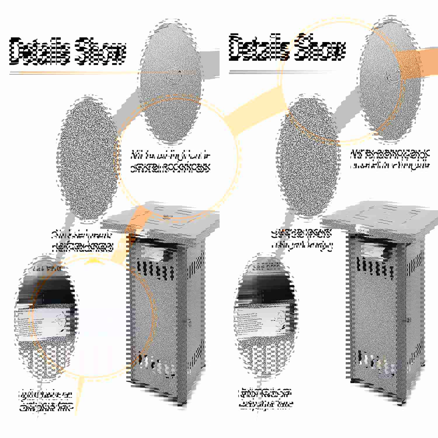 28 50000 BTU Silver Outdoor Propane Gas Fire Pit Table with Lid & Lava Rock