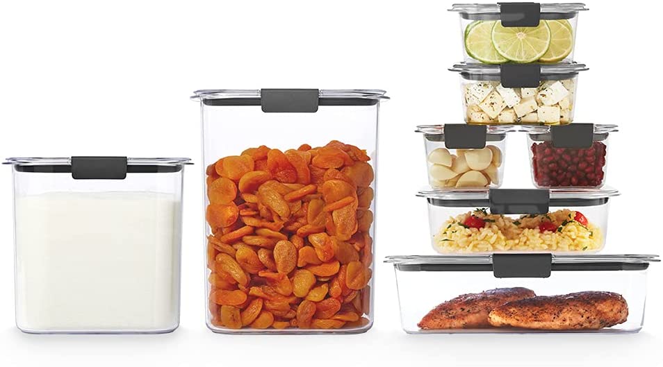 King Supply Brilliance Pantry Organization & Food Storage Containers with Airtight Lids, Set of 10 (20 Pieces Total)
