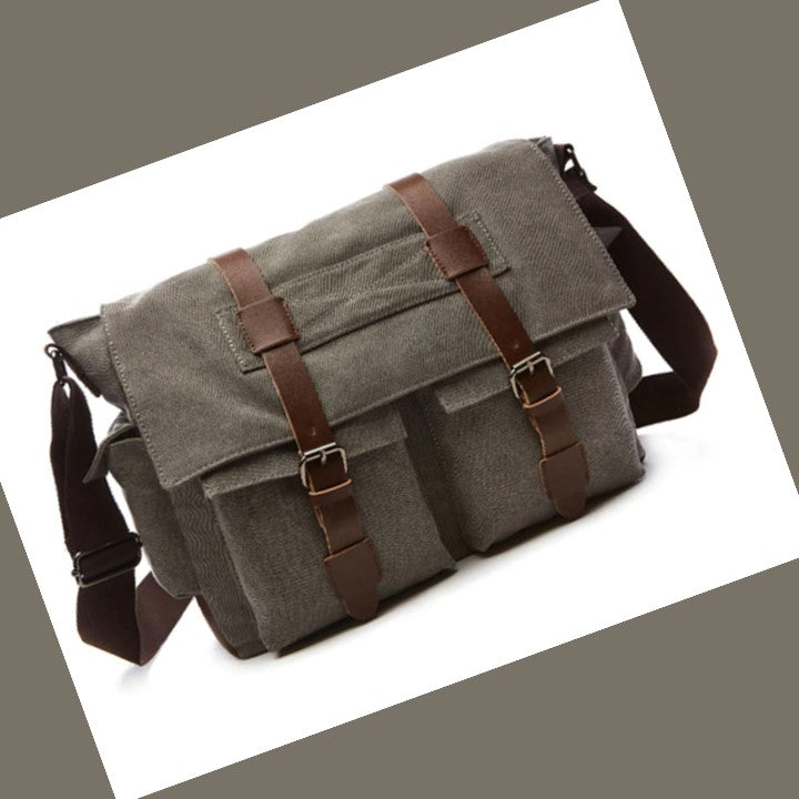 Stylish Large Capacity Canvas Messenger Bag for Travel