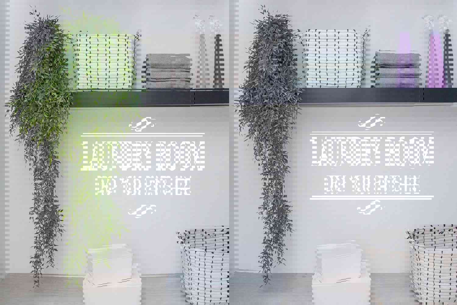 Laundry Room Drop Your Pants Here Vinyl Wall Decal