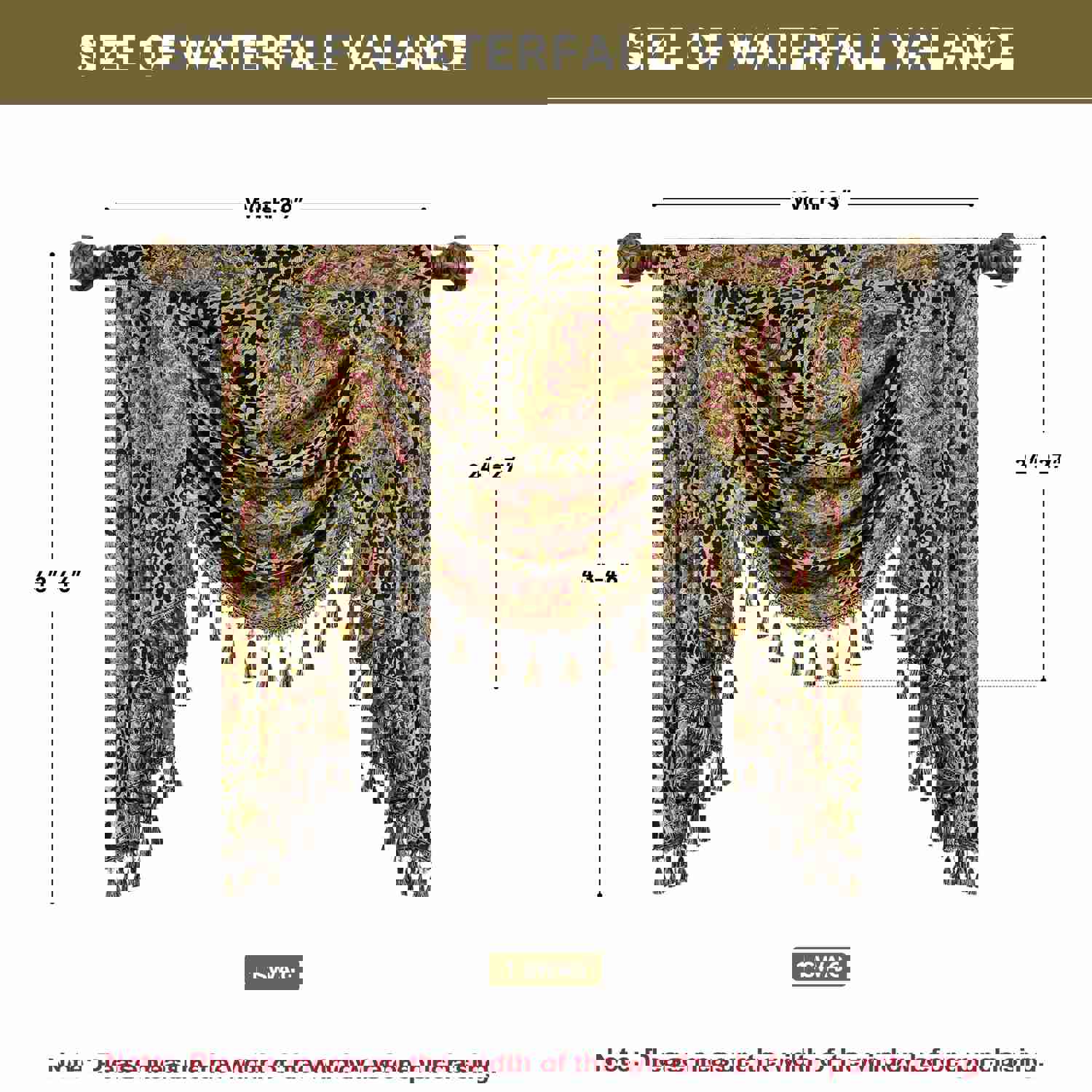 Leopard Print Swag Valance - Vintage Charm Window Drape