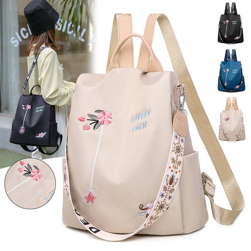 2021 Waterproof Oxford Women Backpack - Fashion Anti-theft Large Capacity School Bag