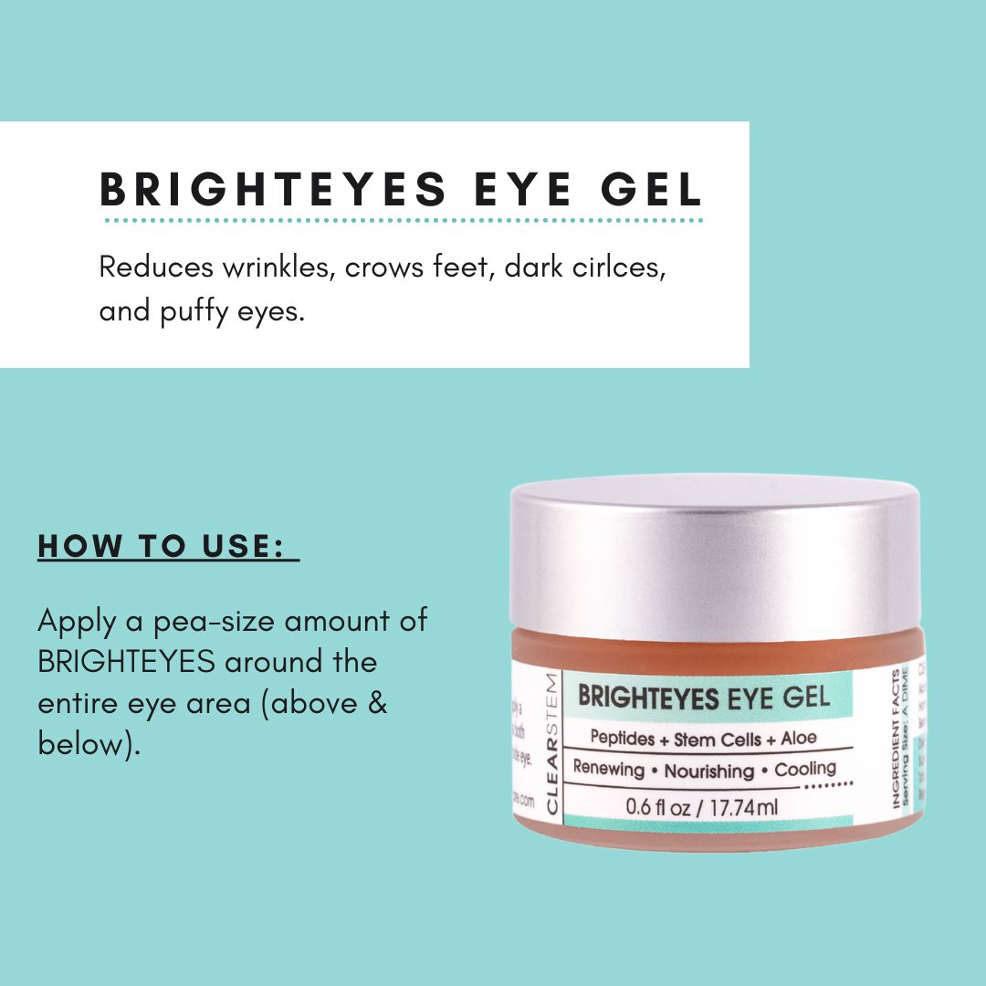 BRIGHTEYES Eye Gel by CLEARSTEM Skincare - Renewing, Nourishing & Cooling Eye Treatment