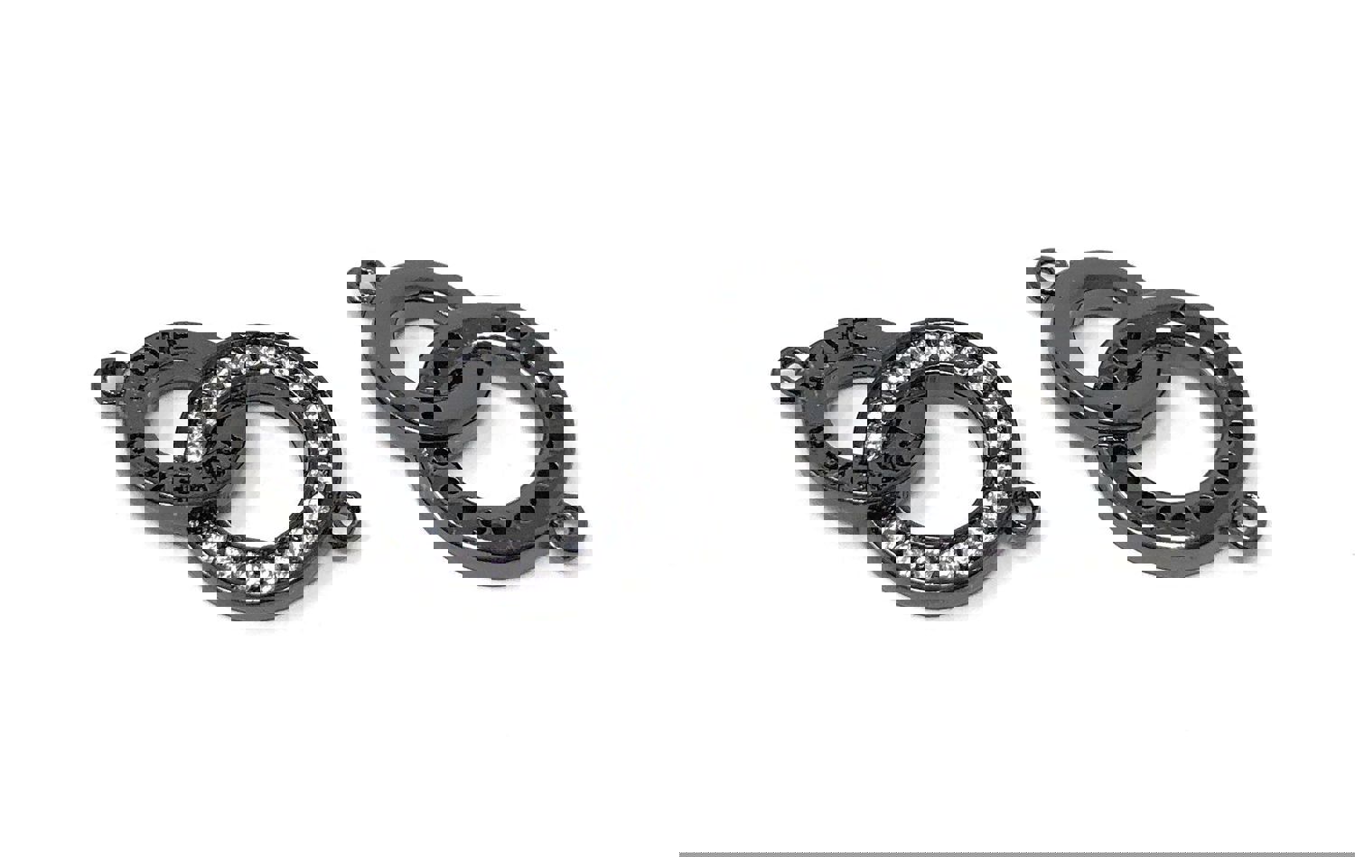 CZ Micro Pave Ring Connector for DIY Jewelry Making